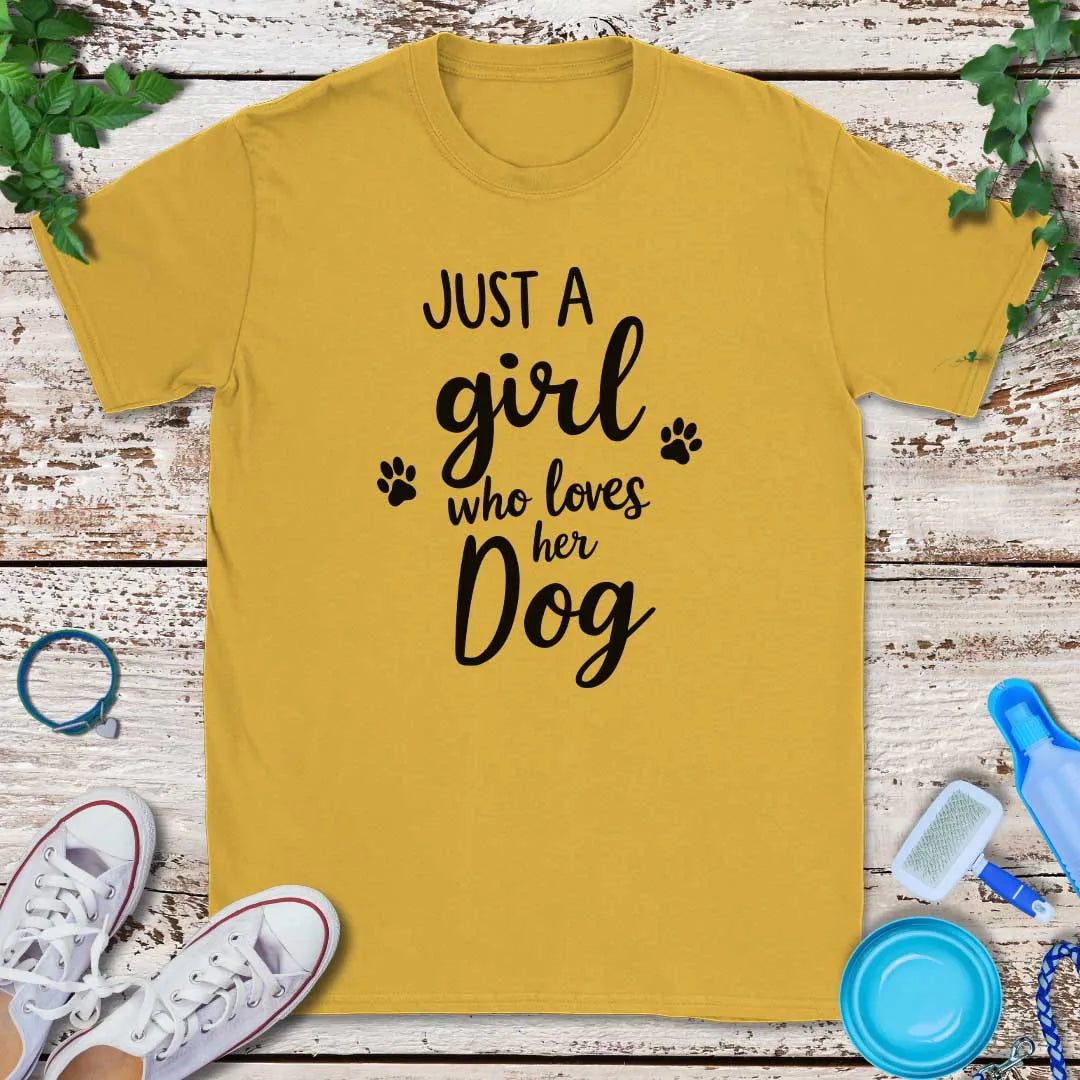 Loves Her Dog  T-Shirt