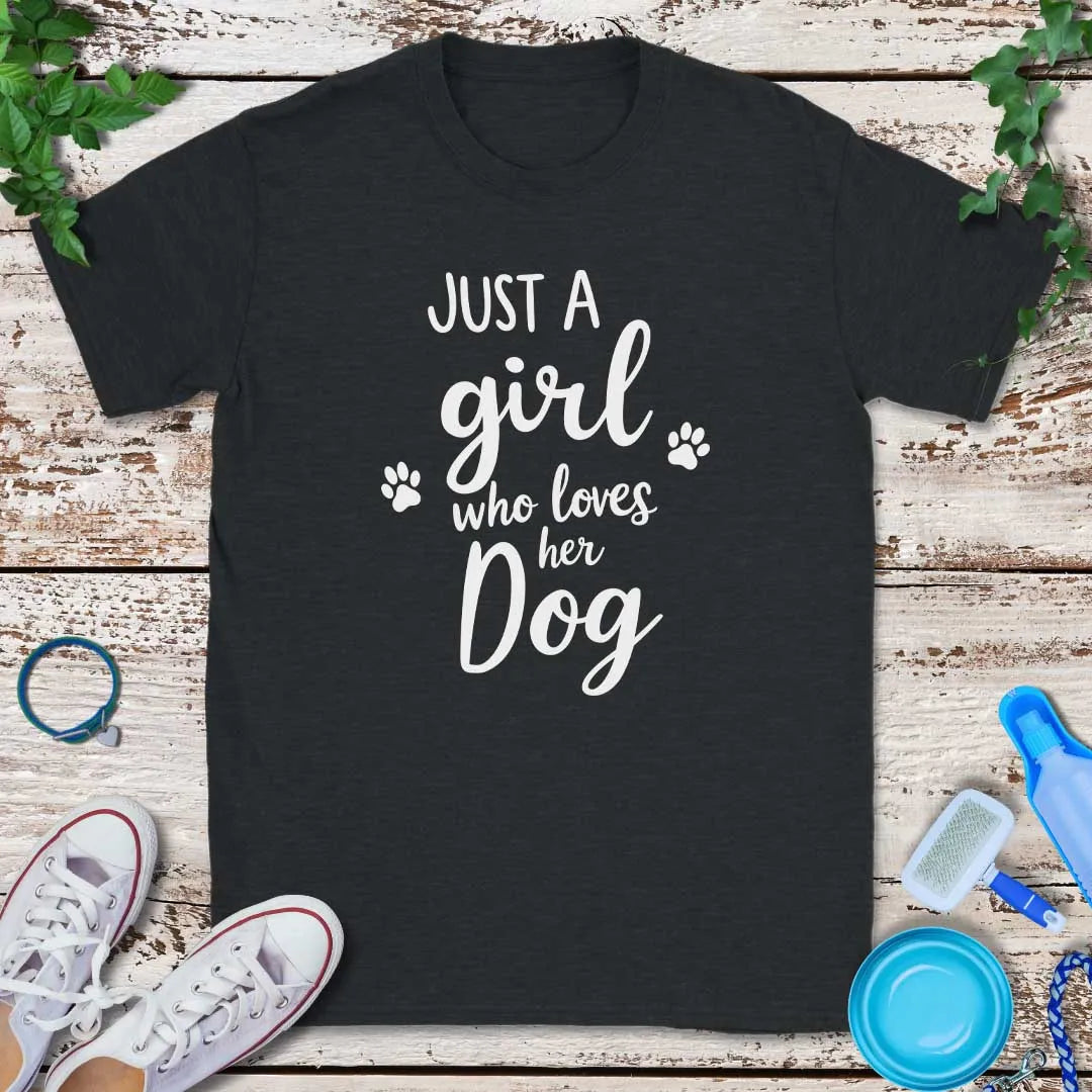 Loves Her Dog  T-Shirt