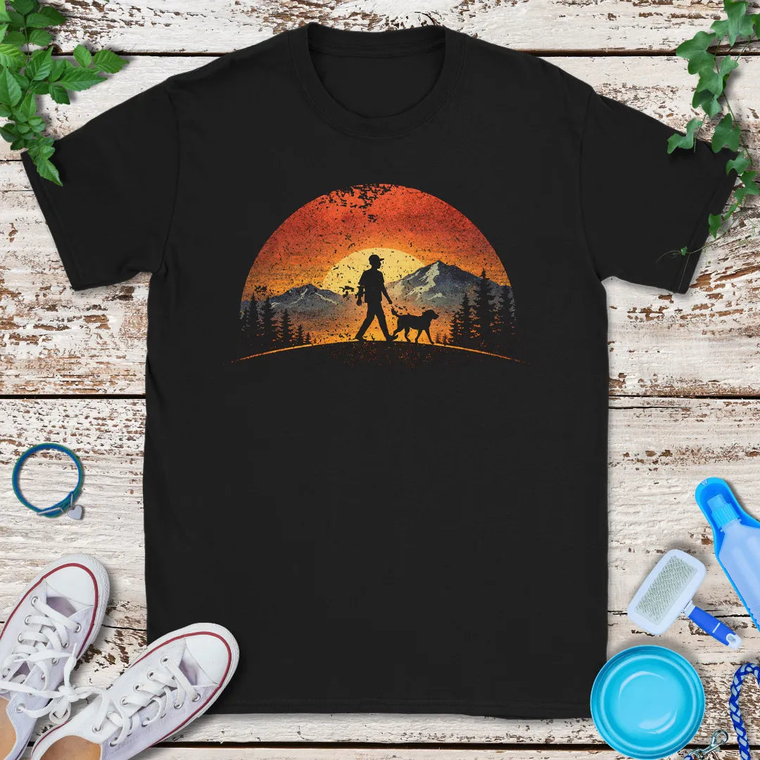 Sunset Dog Dad T-Shirt