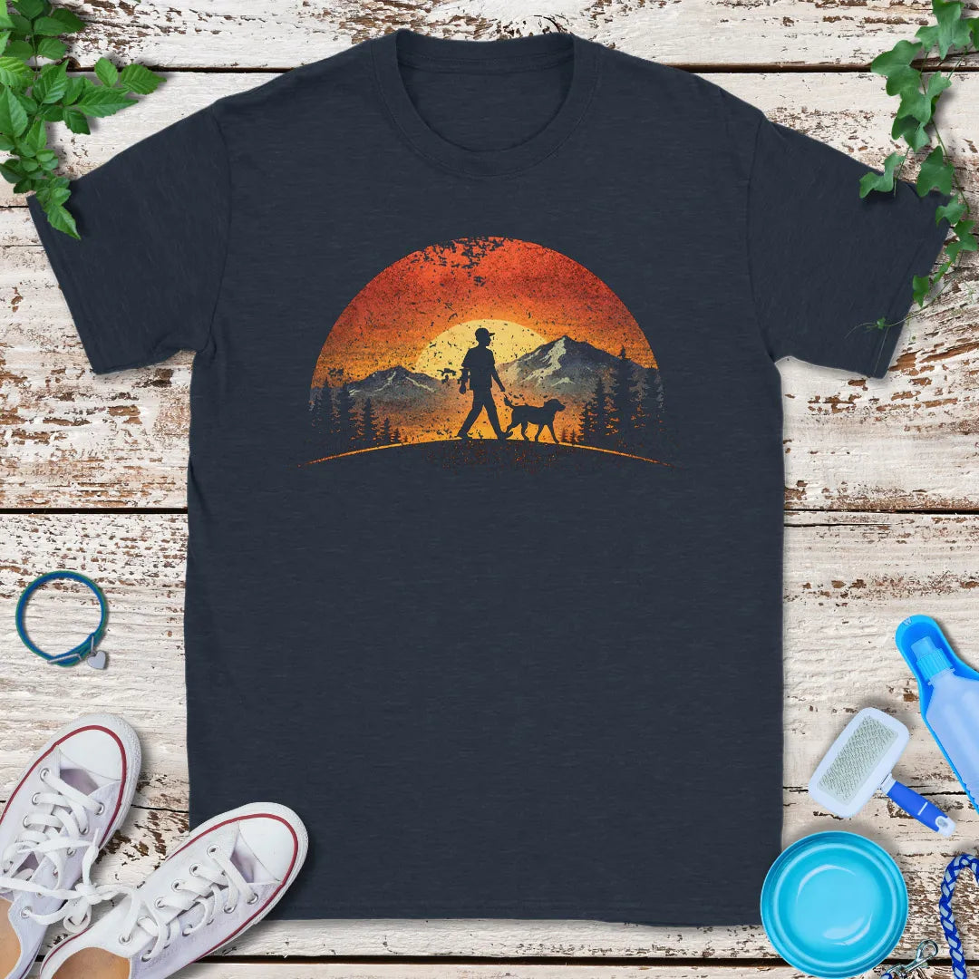Sunset Dog Dad T-Shirt