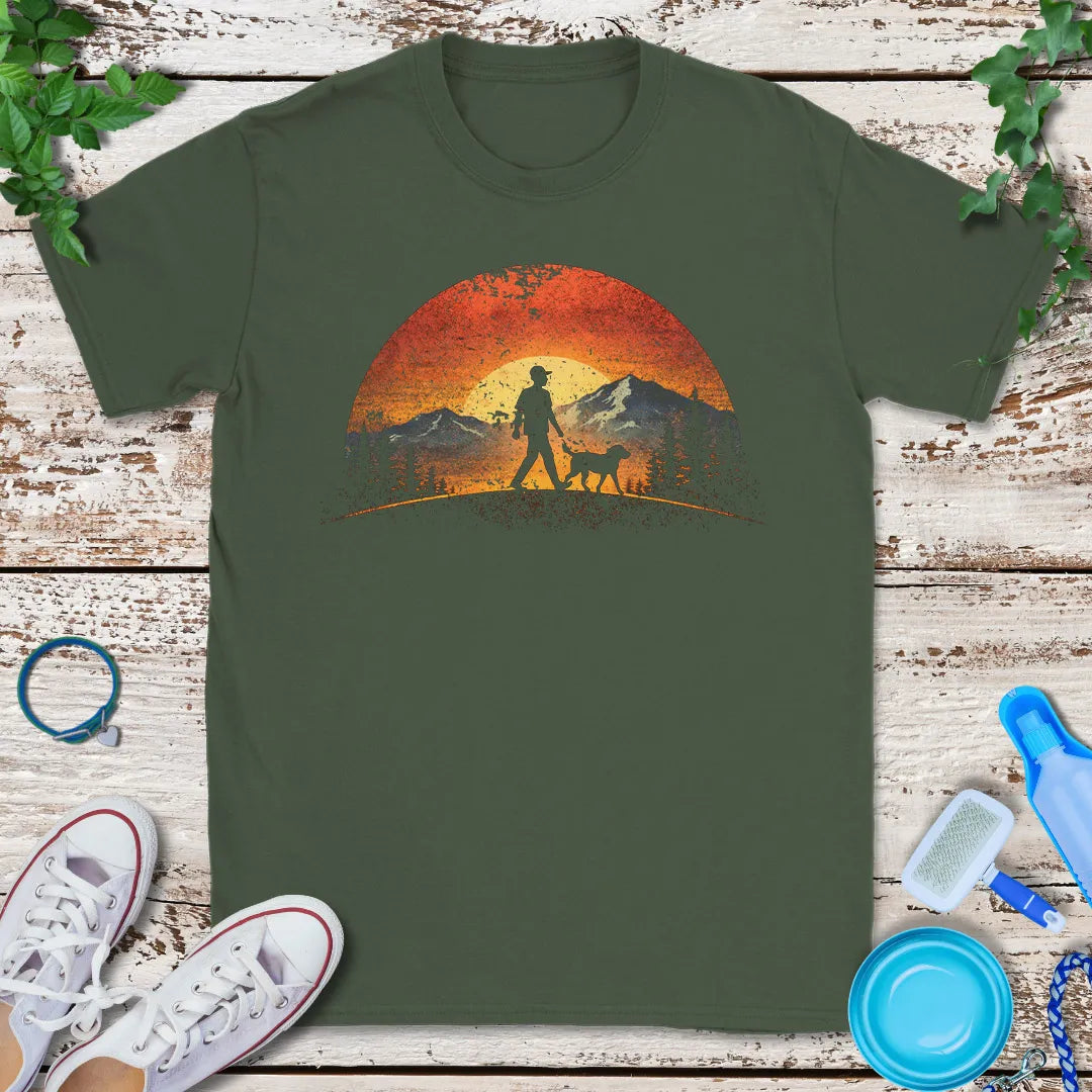 Sunset Dog Dad T-Shirt