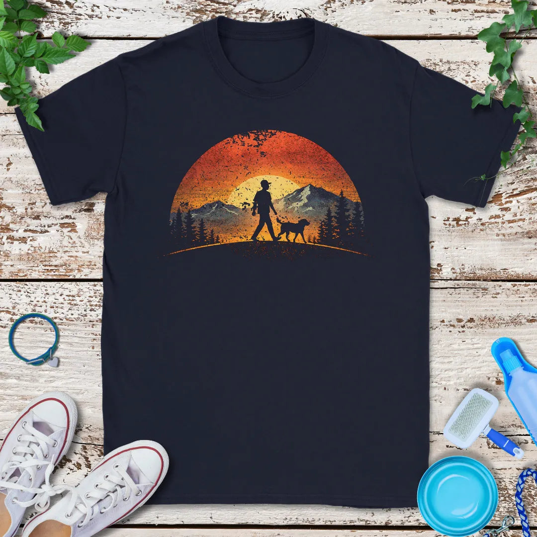 Sunset Dog Dad T-Shirt