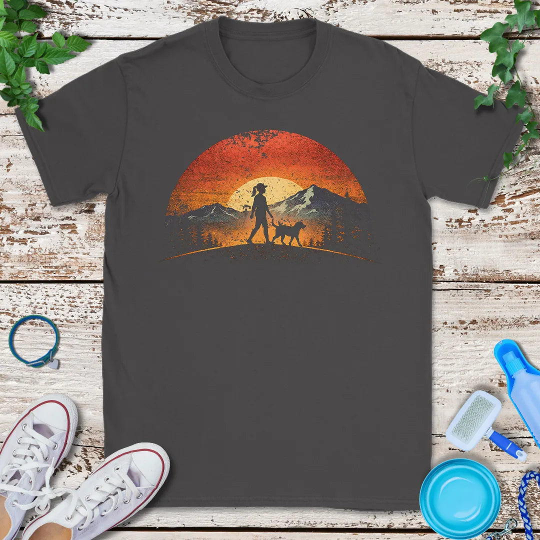 Sunset Dog Mom T-Shirt