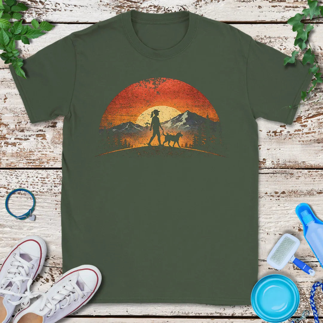 Sunset Dog Mom T-Shirt